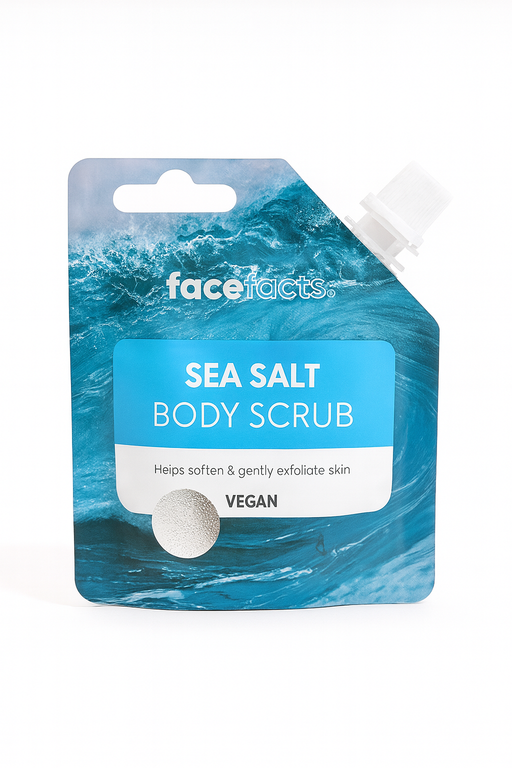 Face Facts Sea Salt Body Scrub | Exfoliating & Softening Vegan Body Care (60ml)