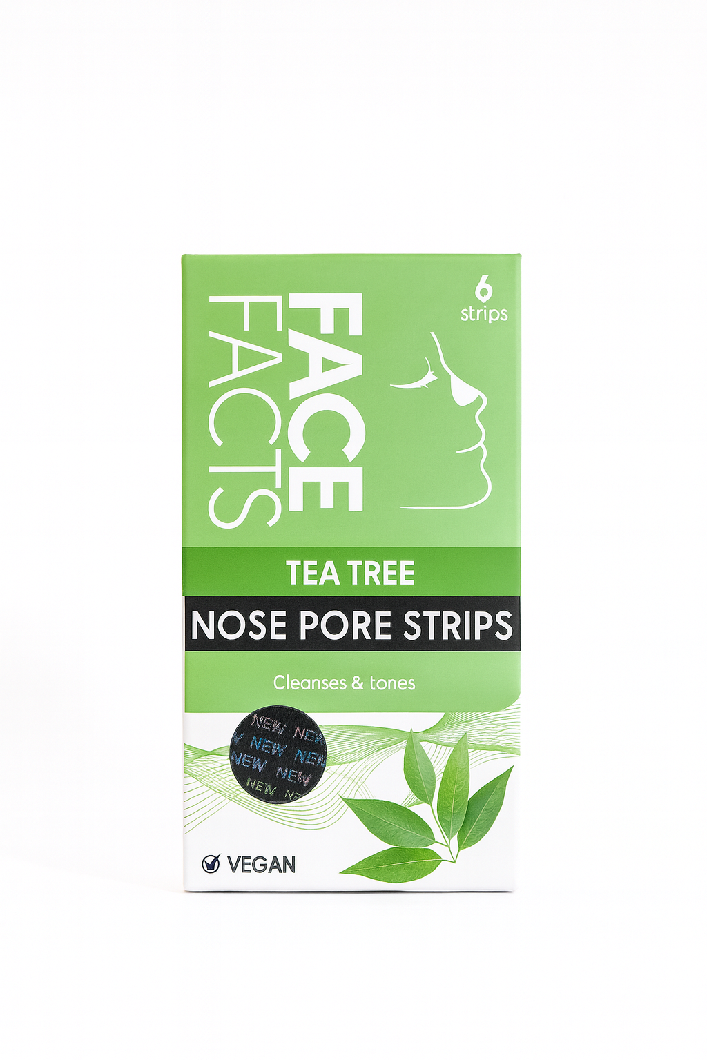 Face Facts Tea Tree Nose Pore Strips | Deep Cleansing & Pore-Tightening Vegan Skincare