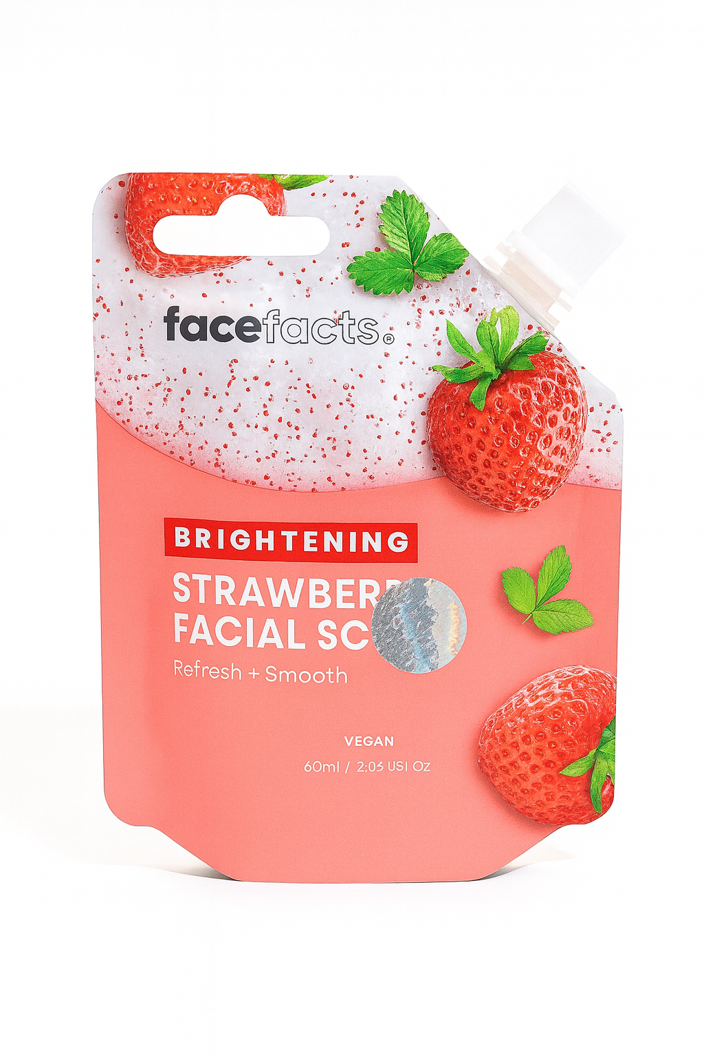 Face Facts Strawberry Facial Scrub | Brightening Exfoliator for Smooth, Radiant Skin
