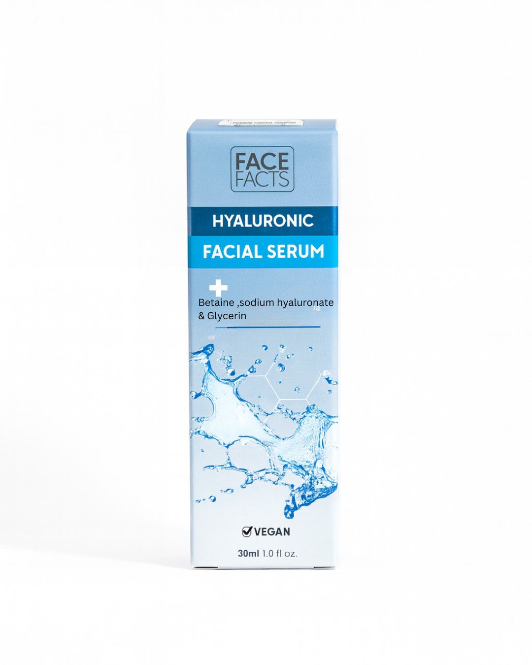 Face Facts Hyaluronic Facial Serum | Deep Hydration & Moisture Lock Vegan Skincare 30ml