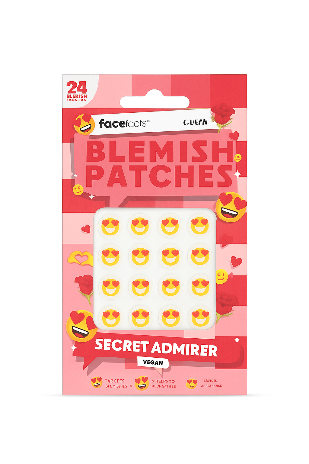 Face Facts Secret Admirer Blemish Patches – Cute Vegan Pimple Stickers for Clear Skin
