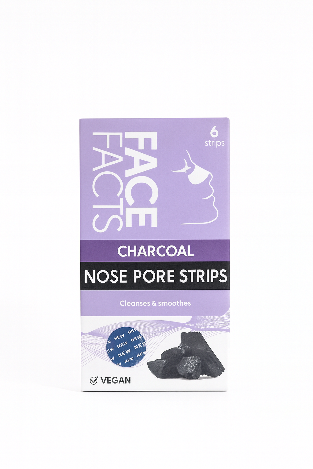 Face Facts Charcoal Nose Pore Strips | Deep Cleansing & Blackhead Removal Vegan Skincare