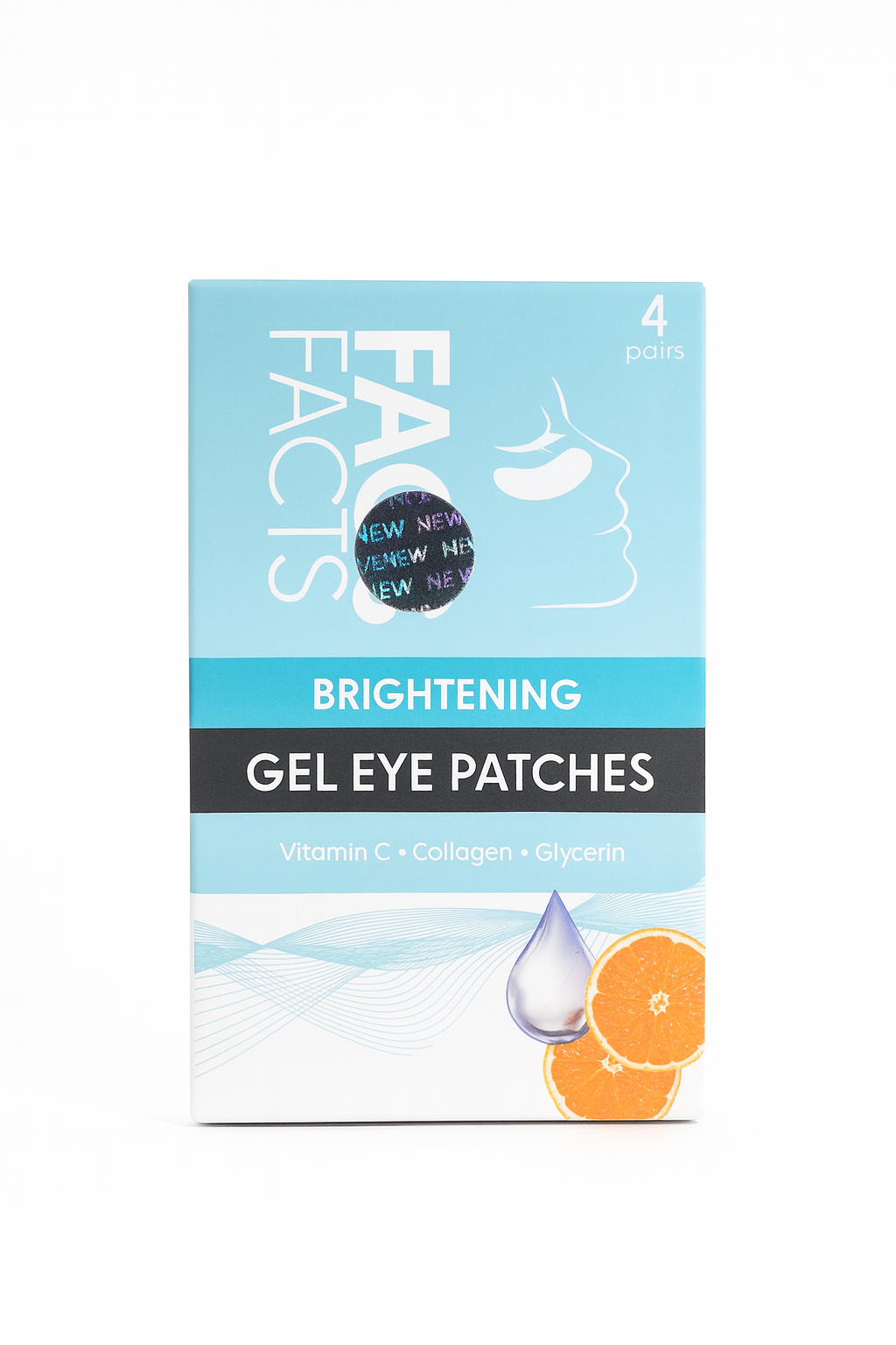 Face Facts Brightening Gel Eye Patches | Vitamin C & Collagen Under-Eye Treatment