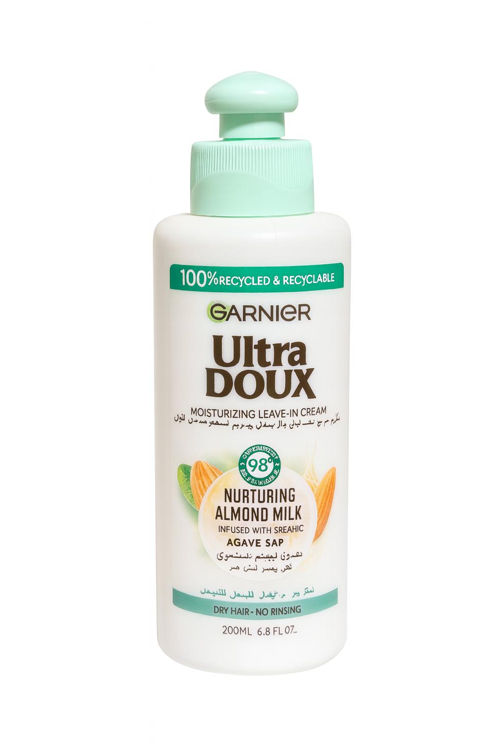 Garnier Ultra Doux Nurturing Almond Milk Leave-In Cream – Moisturizing Care for Dry Hair