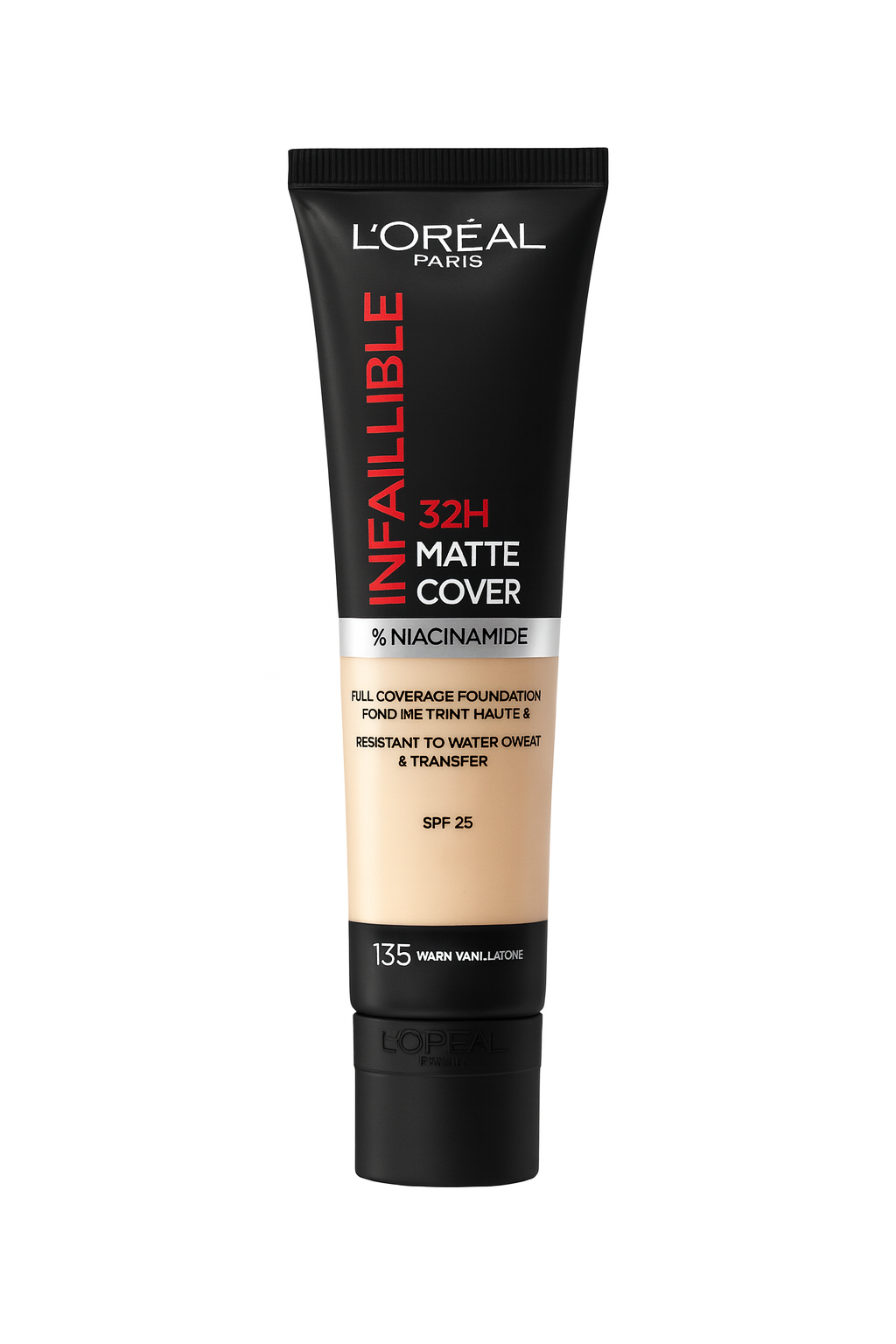 L’Oréal Paris Infaillible 32H Matte Cover Foundation – Full Coverage, Longwear & SPF 25