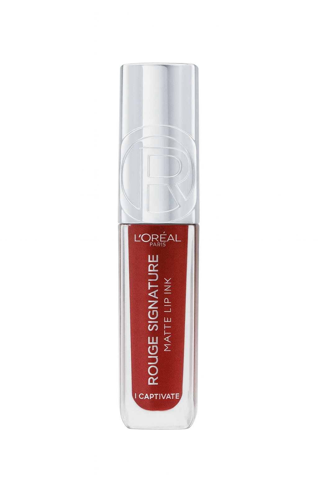 L’Oréal Paris Rouge Signature Matte Lip Ink – I Captivate (Bold Red)