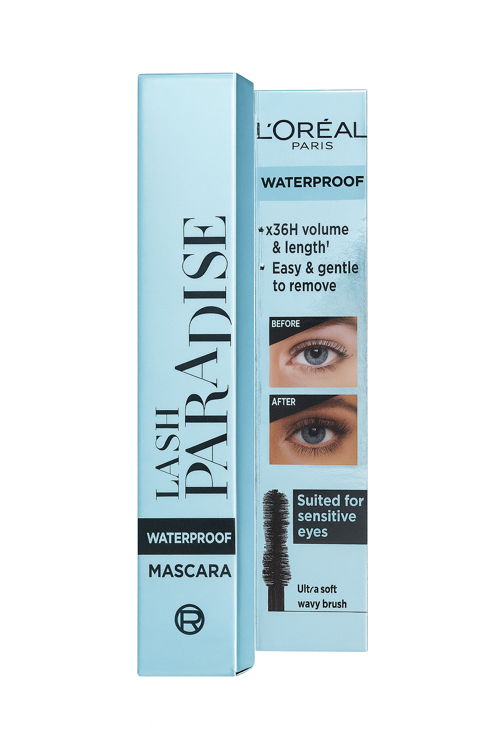 L’Oréal Paris Lash Paradise Waterproof Mascara – Volumizing & Lengthening, Sensitive Eyes
