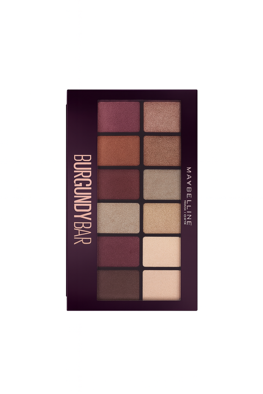 Maybelline The Burgundy Bar Eyeshadow Palette – 12 Shades, Matte & Shimmer