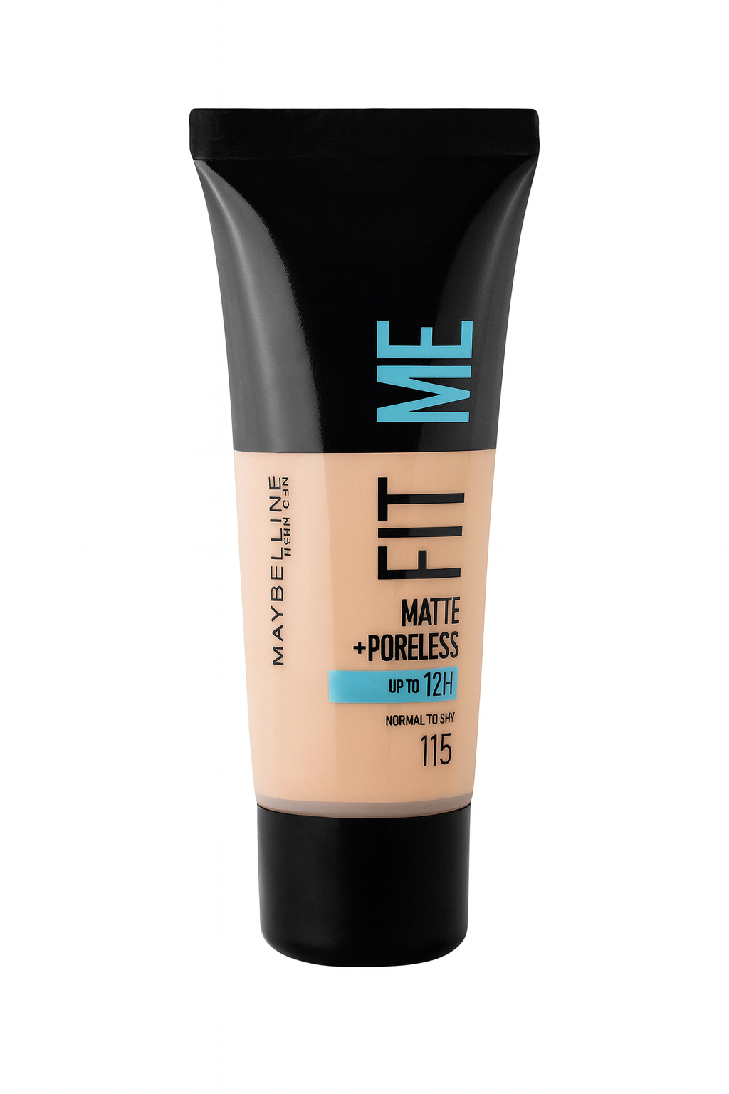 Maybelline Fit Me Matte + Poreless Foundation – Shade 115 (Ivory / Light Beige)