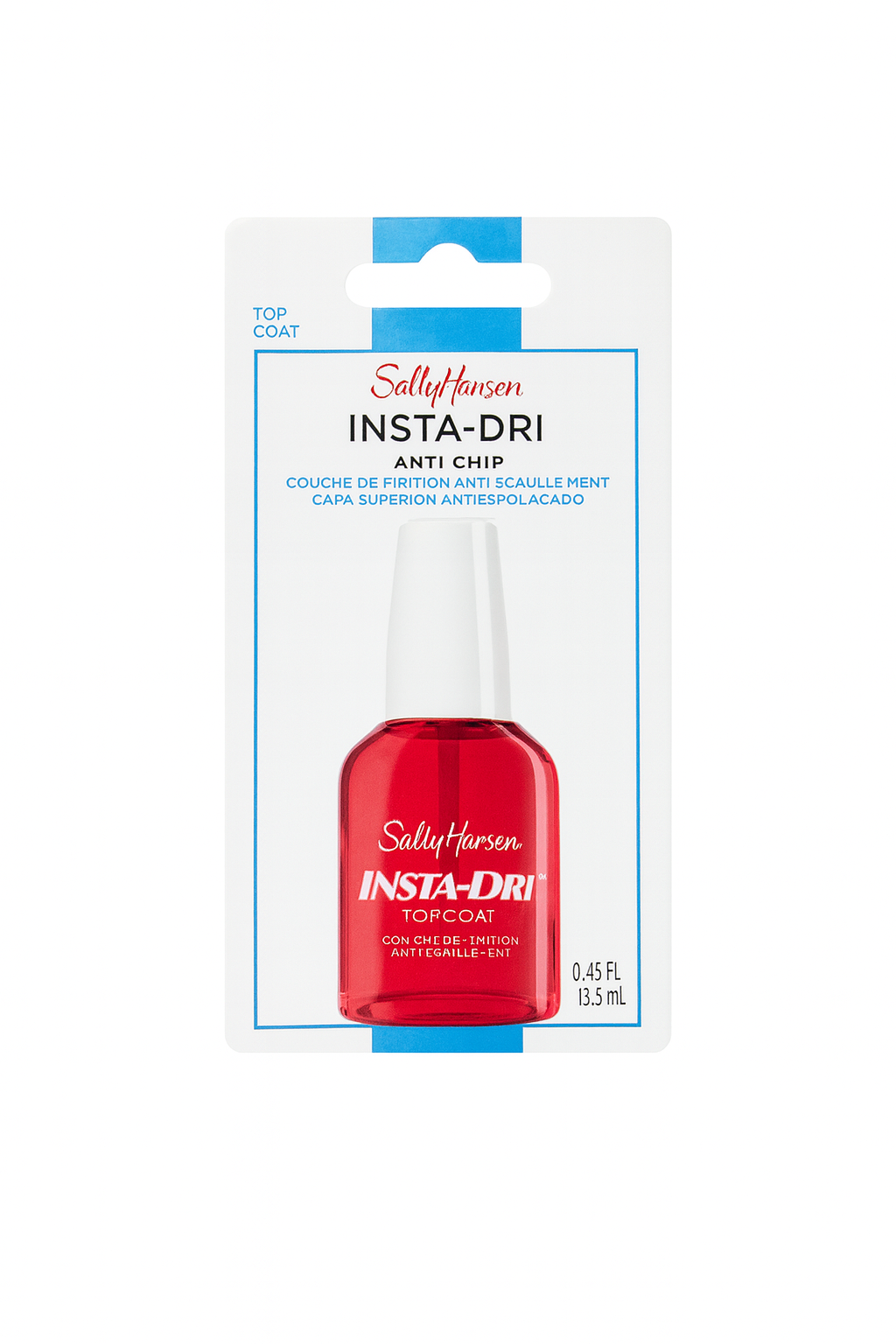 Sally Hansen Insta-Dri Anti-Chip Top Coat – Quick Dry, Long Lasting Shine (13.5ml)