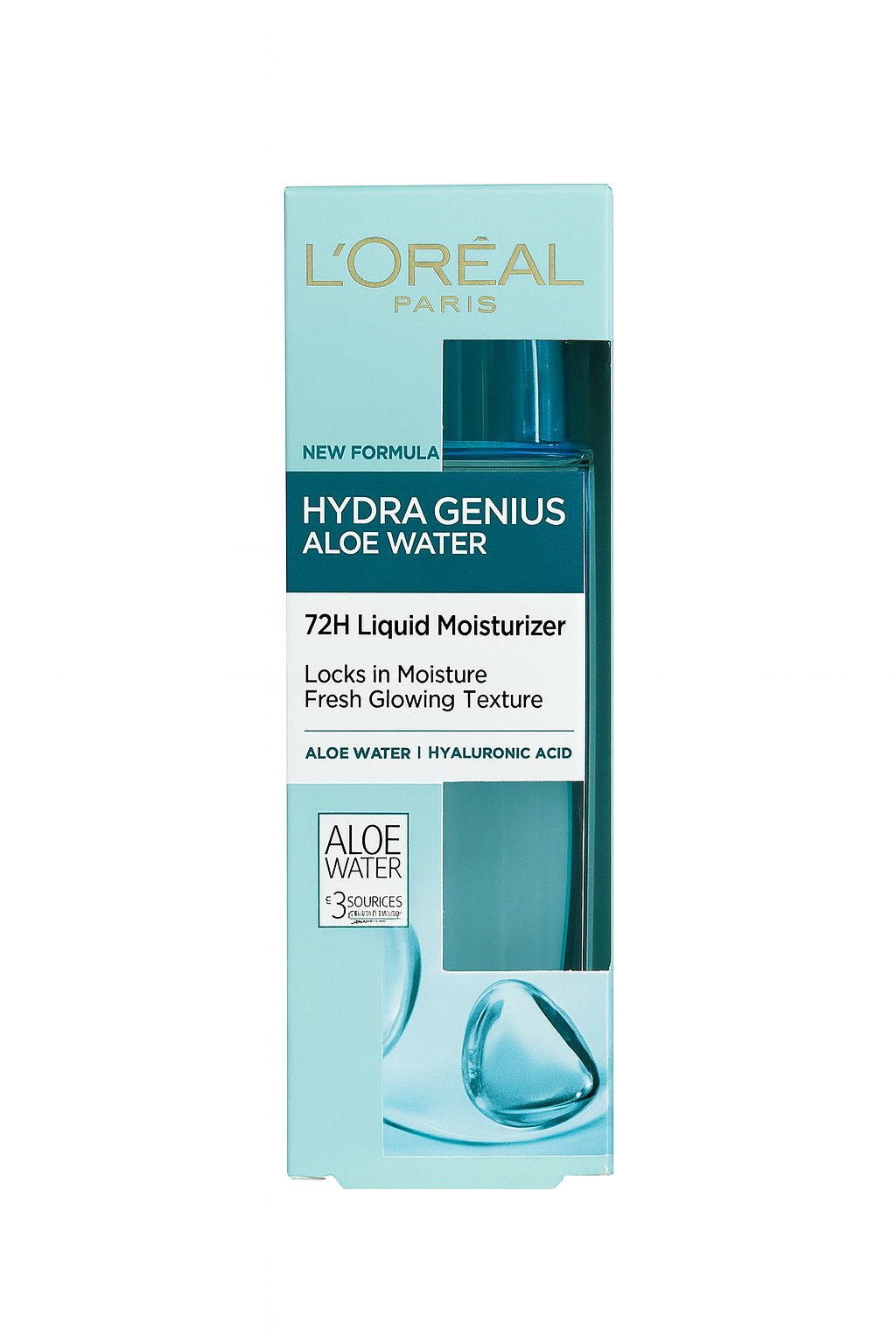 L'Oréal Paris Hydra Genius Aloe Water 72H Liquid Moisturizer – Aloe Water & Hyaluronic Acid