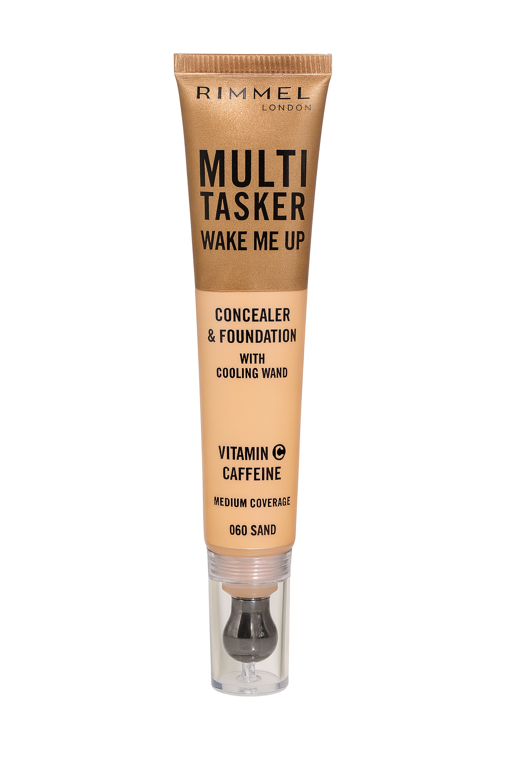 "Rimmel London Multi Tasker Wake Me Up Concealer & Foundation – 060 Sand (Medium Coverage)