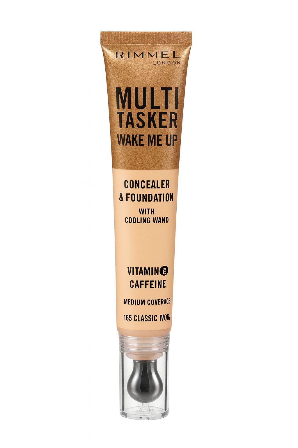 "Rimmel London Multi Tasker Wake Me Up Concealer & Foundation – 045 Classic Ivory (Medium Coverage)"