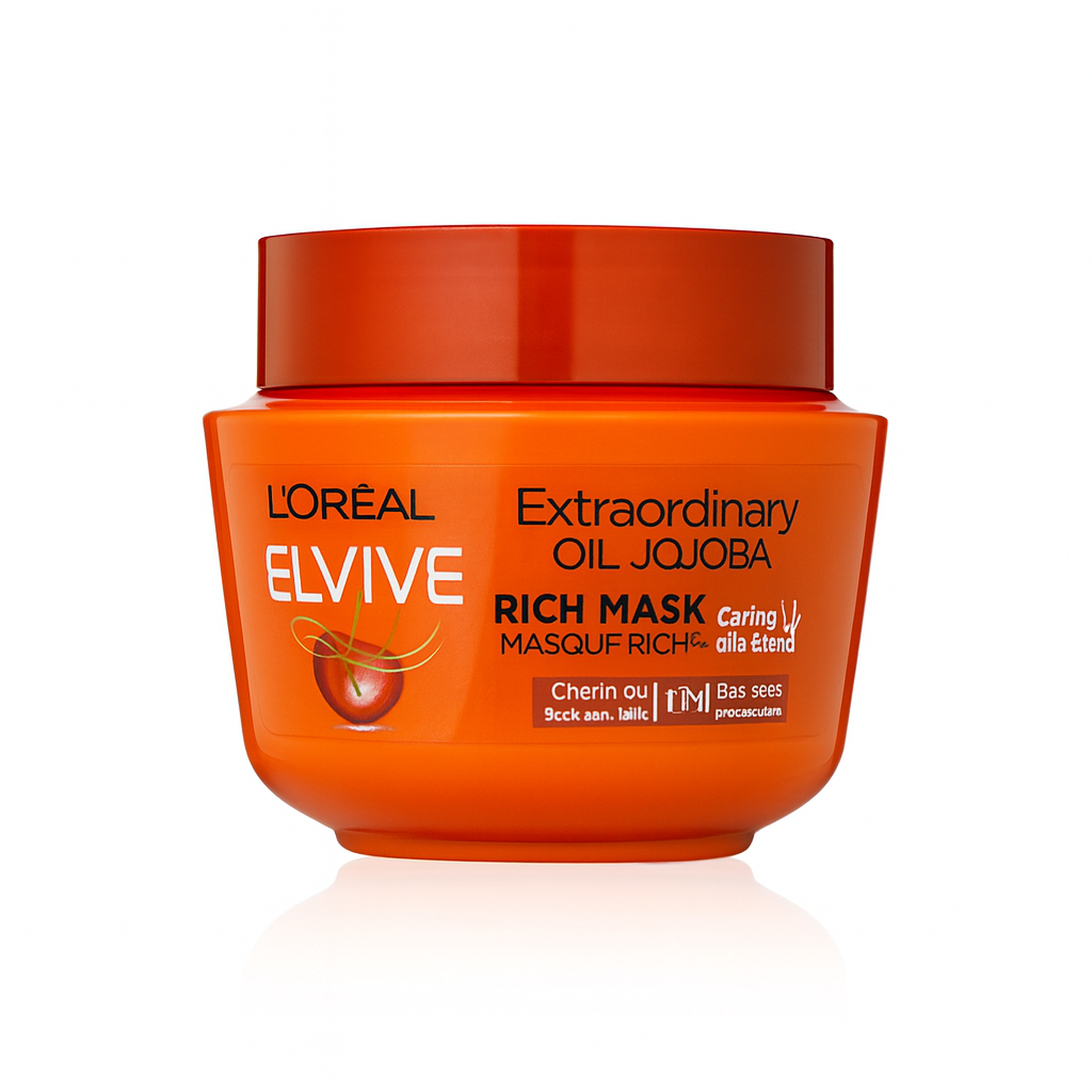 L’Oréal Paris Elvive Extraordinary Oil Jojoba Rich Mask | Deep Nourishment for Dry Hair